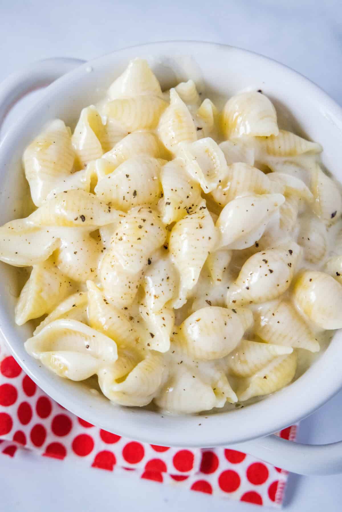 homemade panera mac and cheese in a bowl