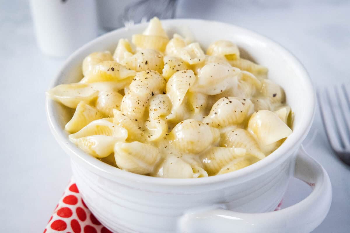 Make Panera Mac and Cheese at home in just 25 minutes! This copycat recipe is ultra-creamy, cheesy, and tastes just like the restaurant version — but better.
