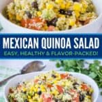 mexican quinoa salad collage for pinterest