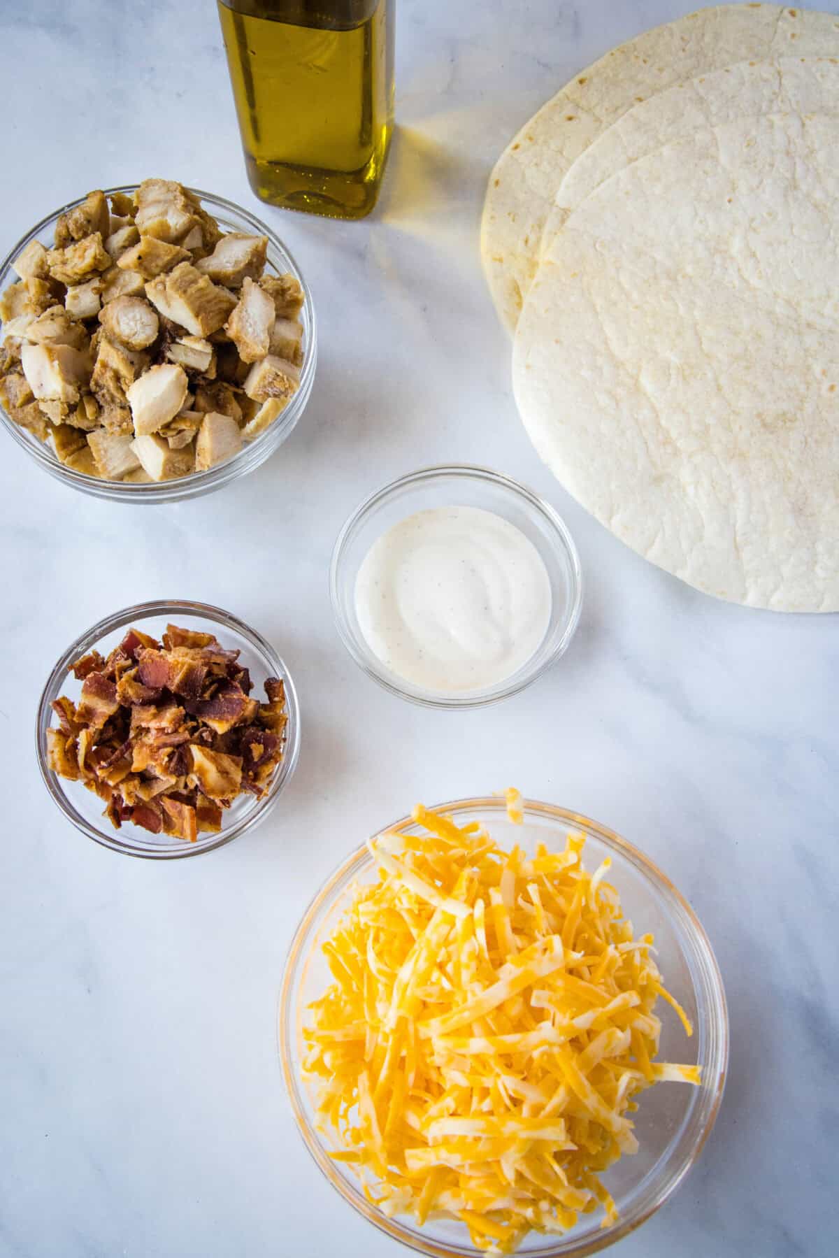Chicken Bacon Avocado Quesadilla 3 bacon ranch chicken quesadilla ingredients