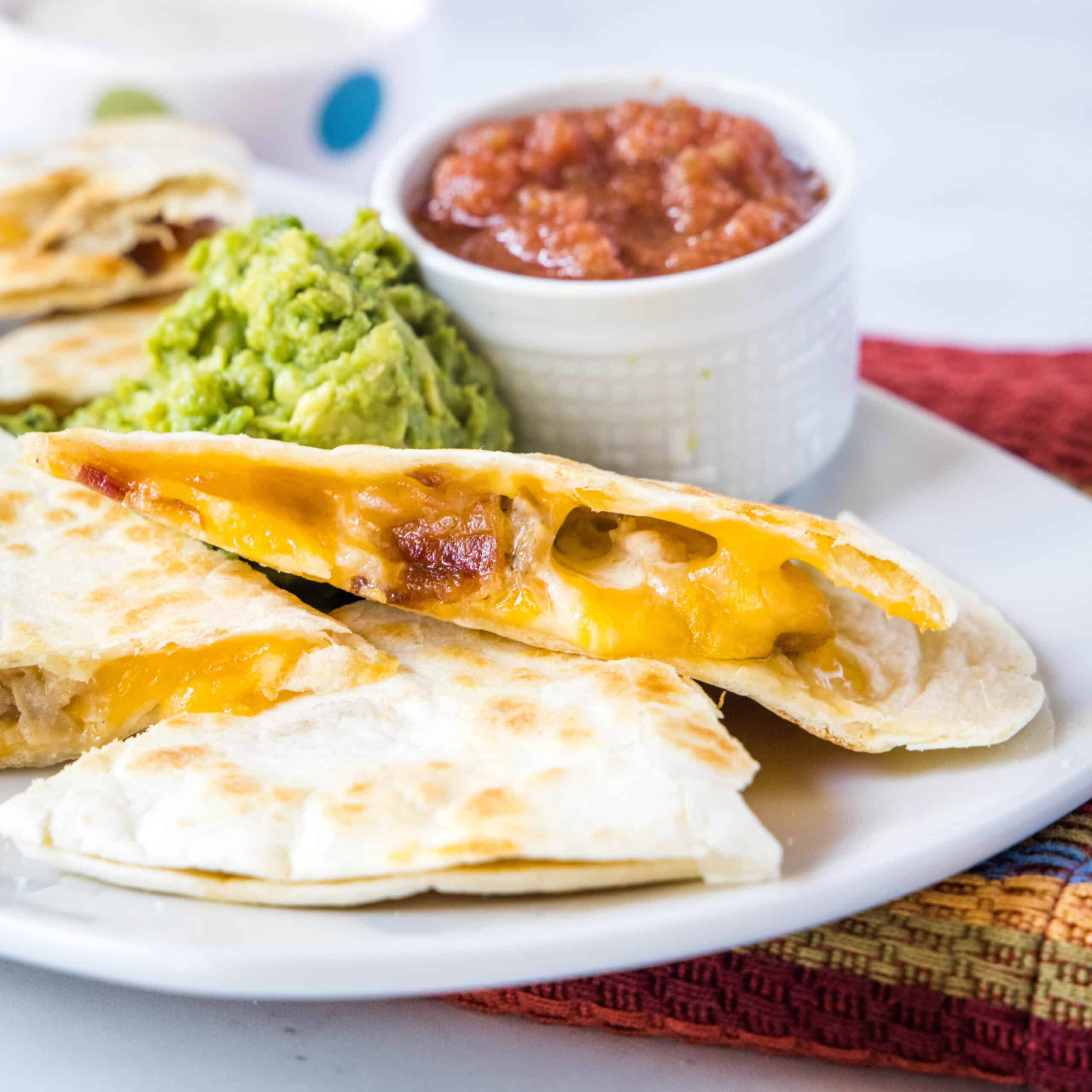 Bacon Ranch Chicken Quesadillas