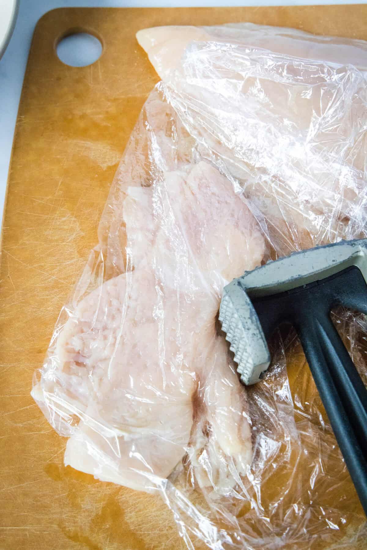 pounding chicken cutlets