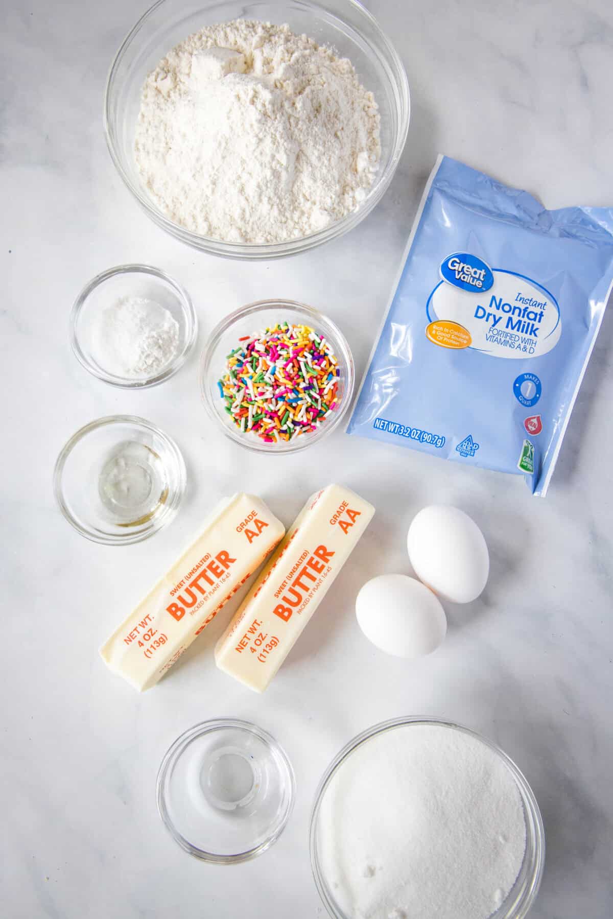 birthday cake confetti cookie ingredients