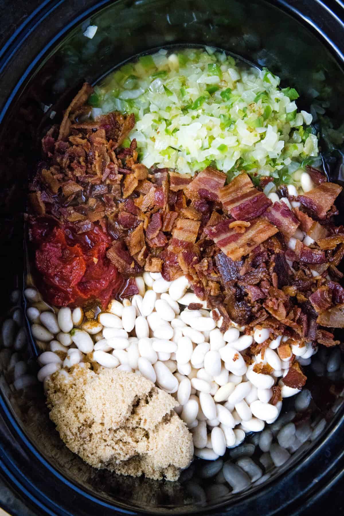 ingredients for baked beans in slow cooker