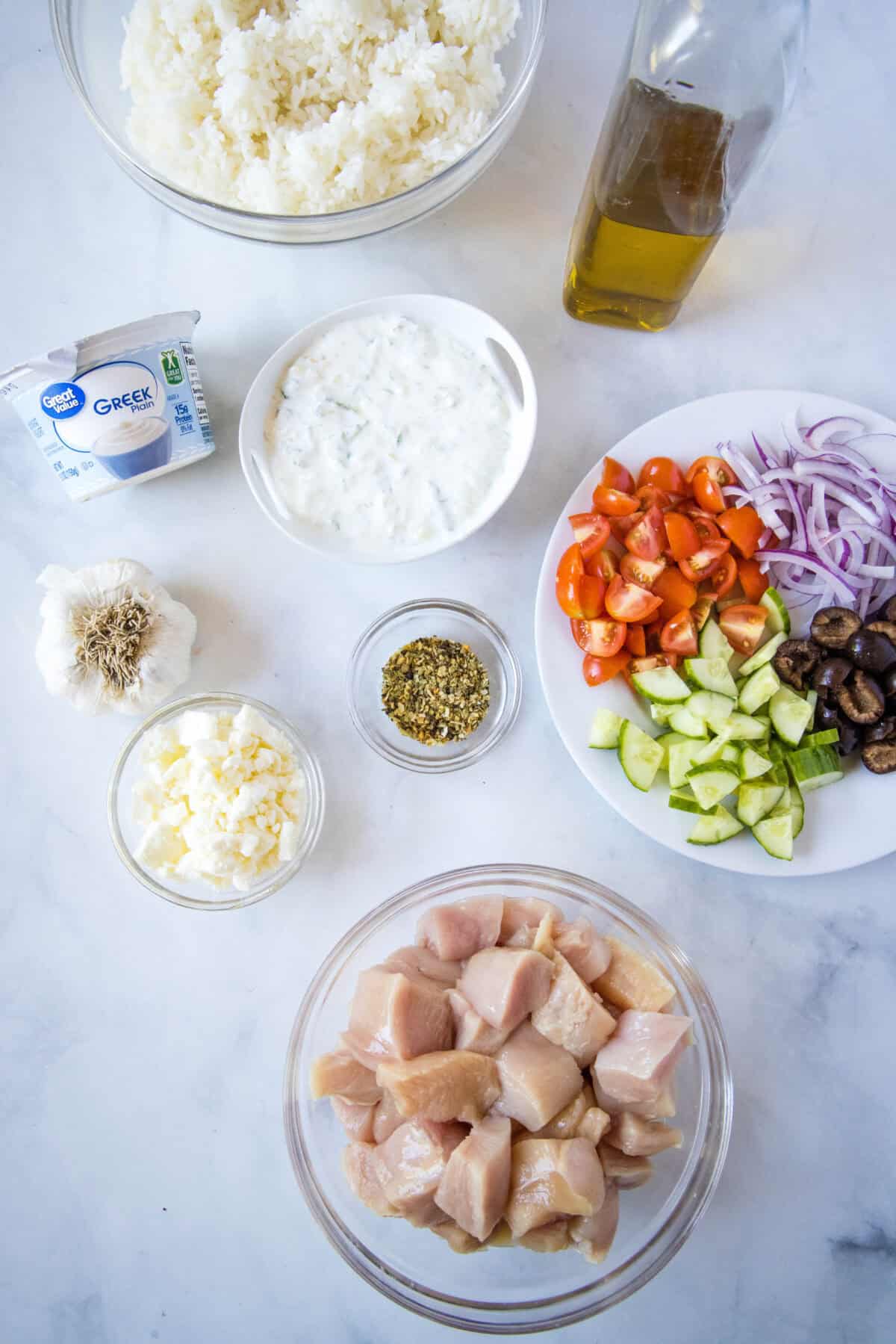chicken gyro bowl ingredients