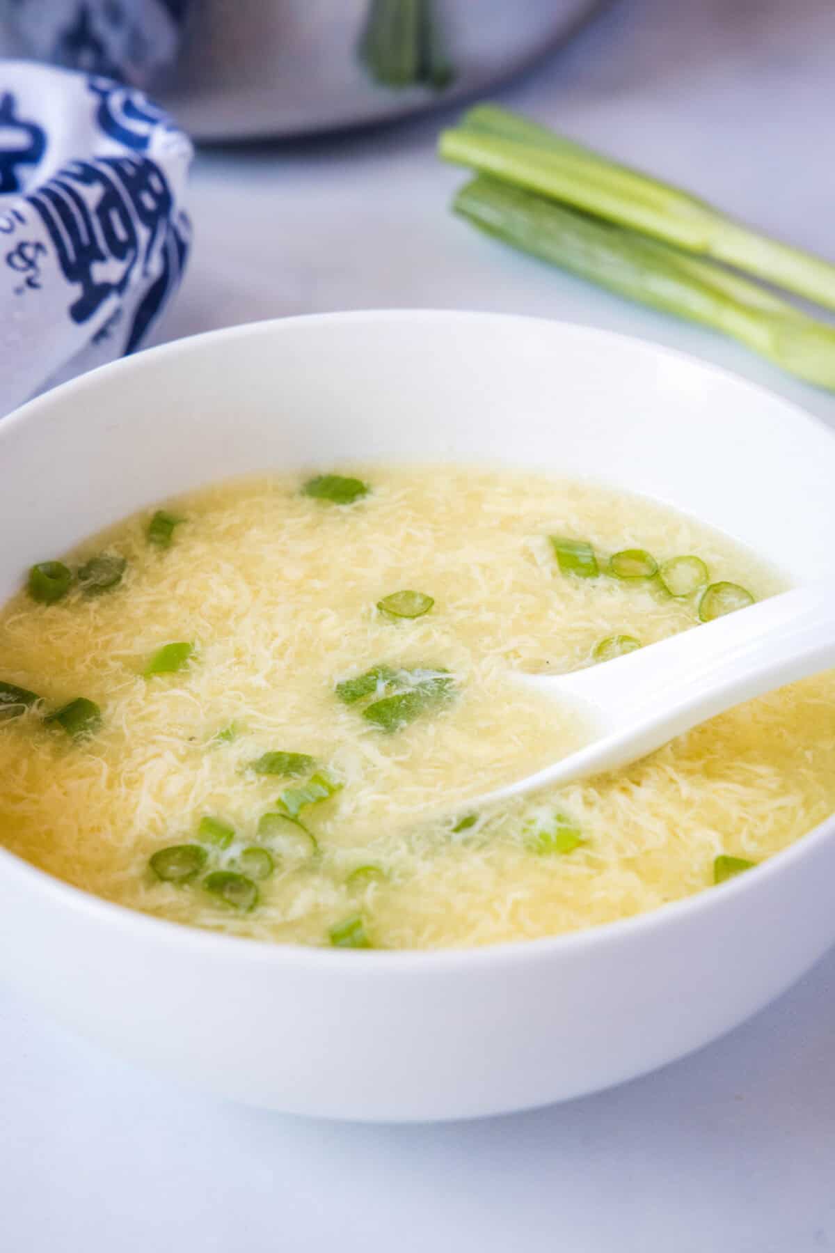 egg drop soup in a bowl