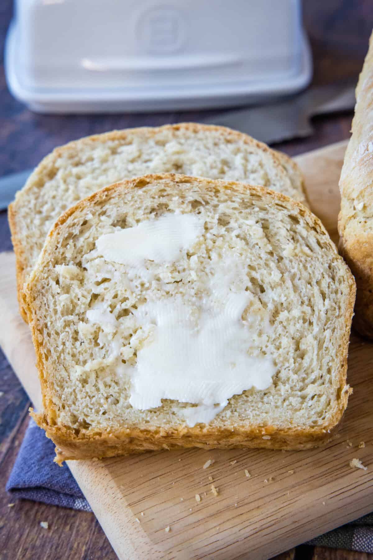 oatmeal slice of bread with butter