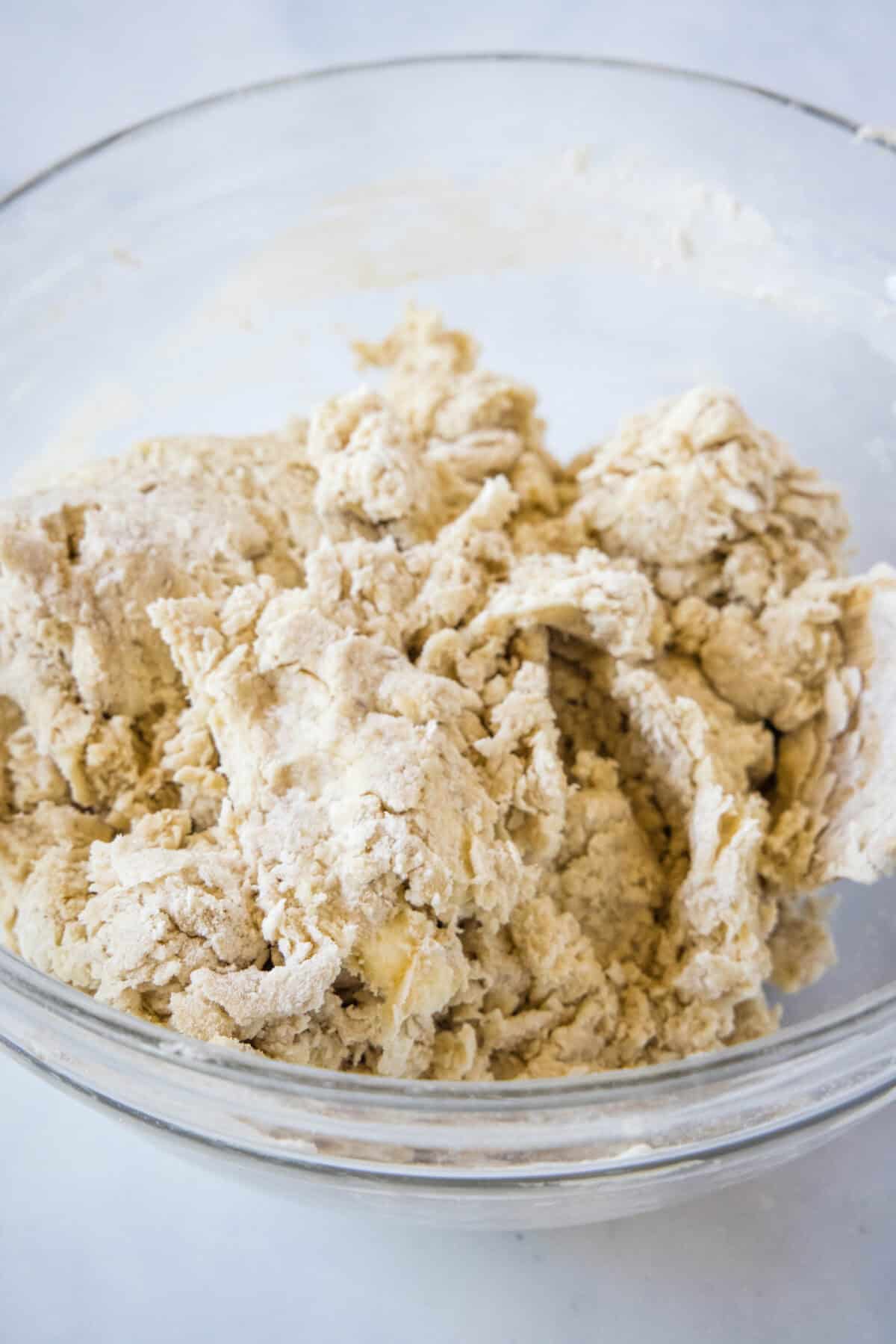 loose dough before kneading