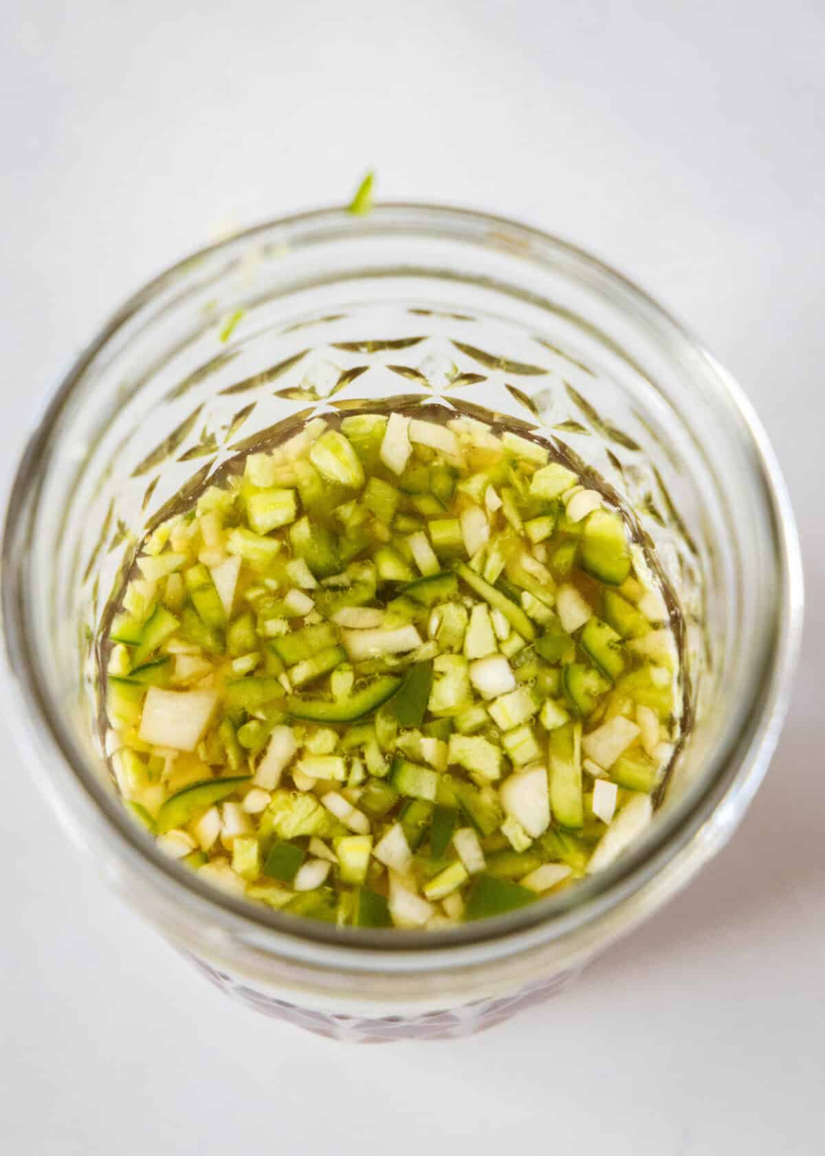 vietnamese chicken salad dressing in a jar