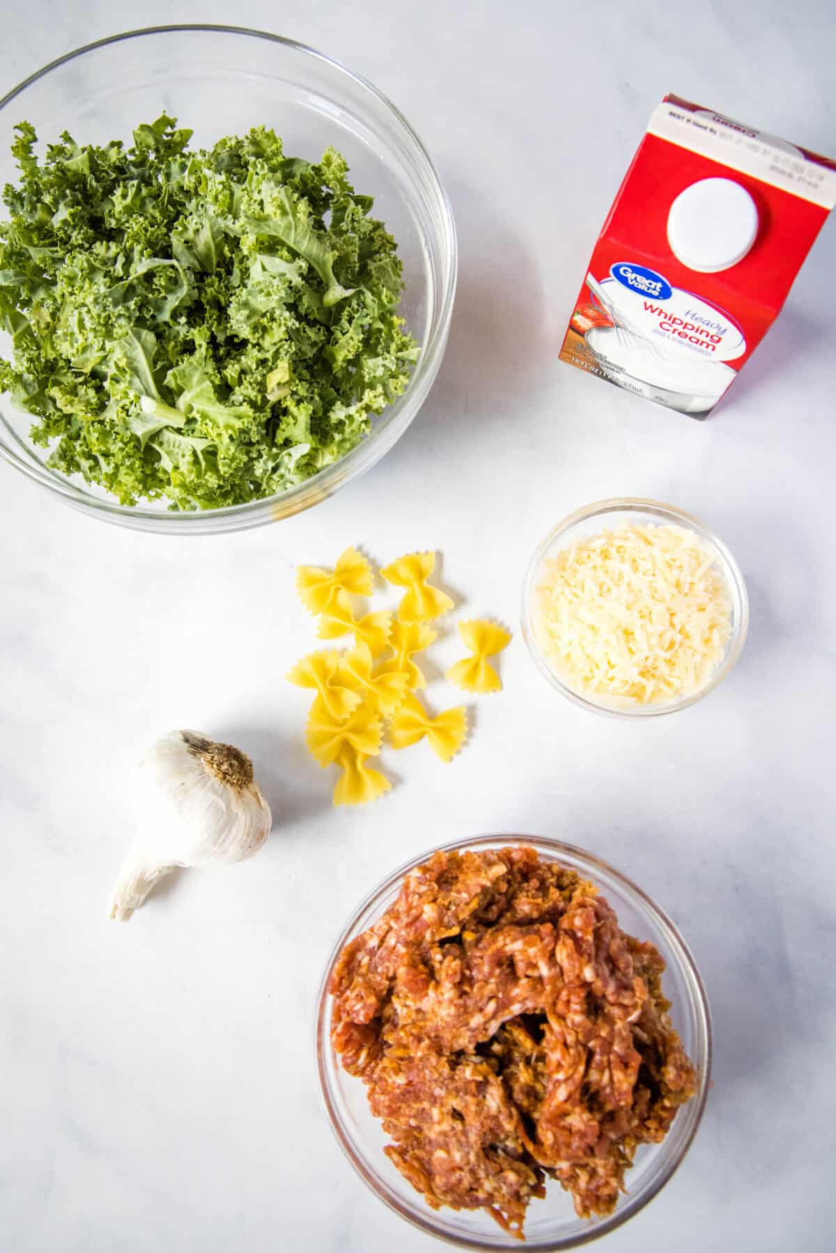 sausage kale pasta ingredients